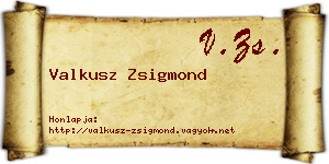 Valkusz Zsigmond névjegykártya